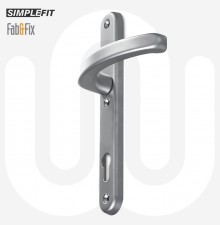 Simplefit by Fab & Fix Kensington Easy Lift Inline Lever/Lever 92PZ/92PZ Door Handle - Medium Cover (250BP/215CRS)